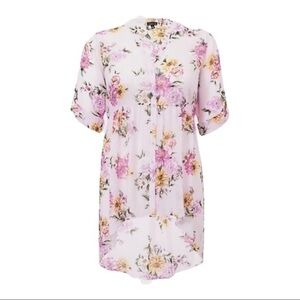 TORRID LEXIE - PURPLE FLORAL CHIFFON TUNIC